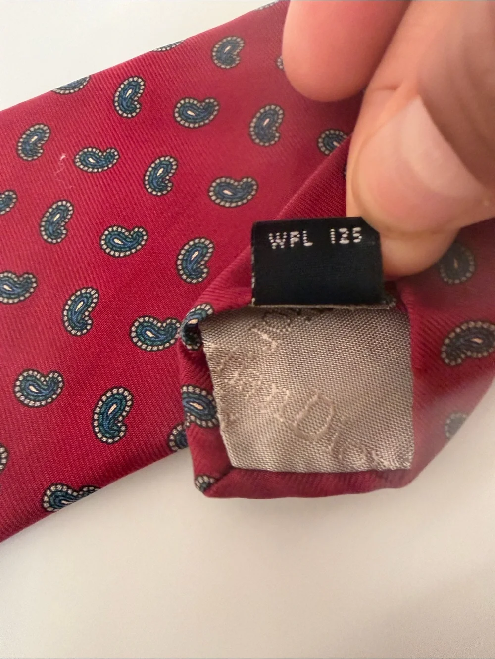 Christian Dior Monsieur Red Silk Tie Made in USA